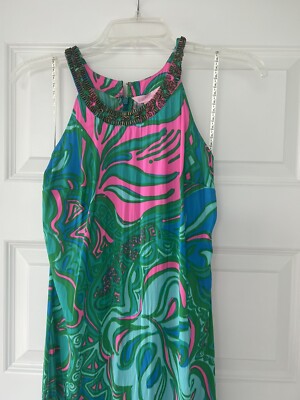 lilly pulitzer franconia maxi dress NWT LILLY PULITZER FRANCONIA MAXI MULTI LILLY LOUNGE Size 0