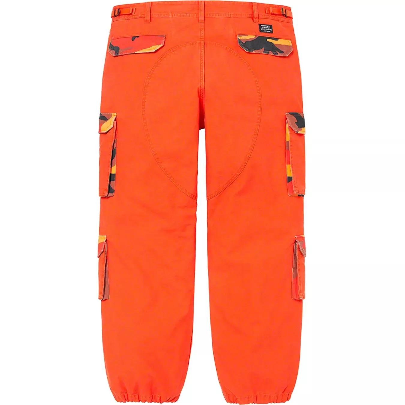 Pantalon cargo SUPREME   orange camouflage   taille grande / L   bas 2022 34 W
