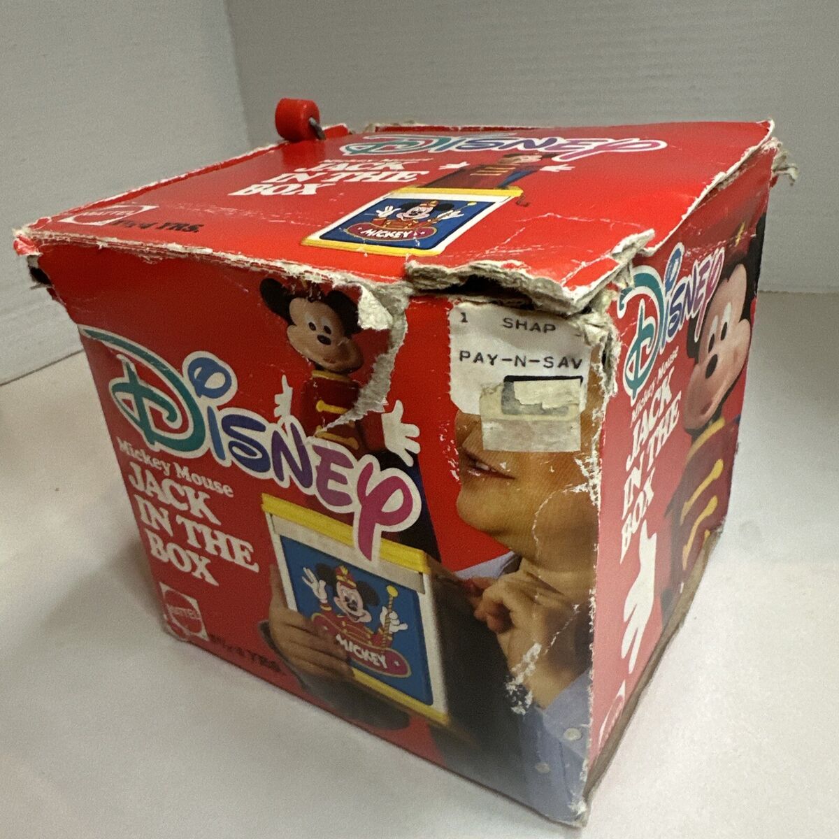 Vintage 1987 Mattel Disney Mickey Mouse Jack-in-the-Box IOB Vintage 1987 Mattel Disney Mickey Mouse Jack-in-the-Box IOB