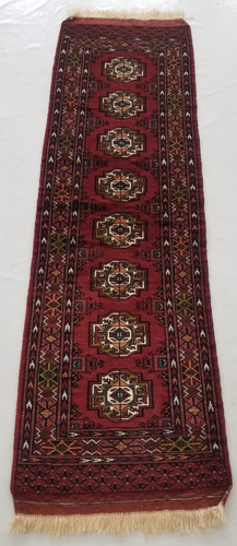 Vintage Hand Made Traditional Rug Oriental Wool Multicolor Carpet 180x58 cm