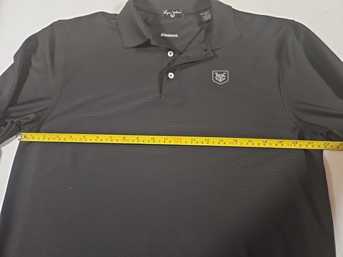 BYRON NELSON Polo Golf Shirt M Black Stripe Long Sleeve Polyester. H2 - Picture 4 of 6