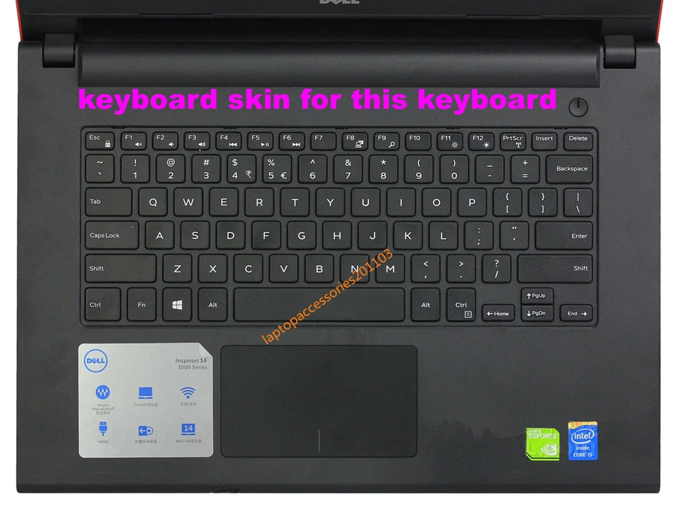 Keyboard Skin Cover for Dell Inspiron 14 3458 3459 3462 3465 3468 5442 5443 5445 - Image 4 of 4