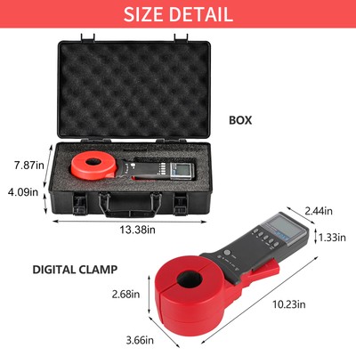 Digital Clamp Meter Ground Earth Resistance Meter Tester r 0.01-200Ω Range New