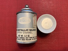 TESTORS 1246 METALLIC SILVER SPRAY ENAMEL models slot cars VINTAGE DISPLAY CAN