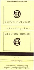 East Haddam Connecticut Gelston House Inn Vintage Matchbook Cover