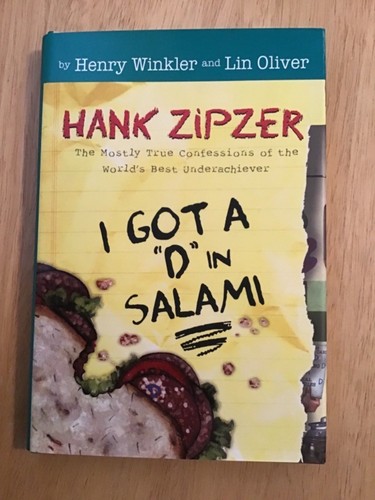 SIGNED Henry Winkler, Lin Oliver -Hank Zipzer I Got A D In Salami HC 1st + Pic - Picture 2 of 11