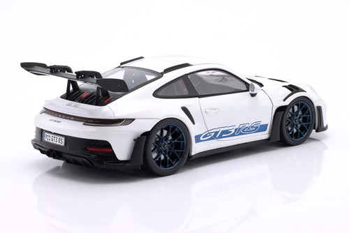 PORSCHE 911 GT3 RS 2024 White w/blue stripes - 1/18 - SOLIDO - Picture 6 of 9