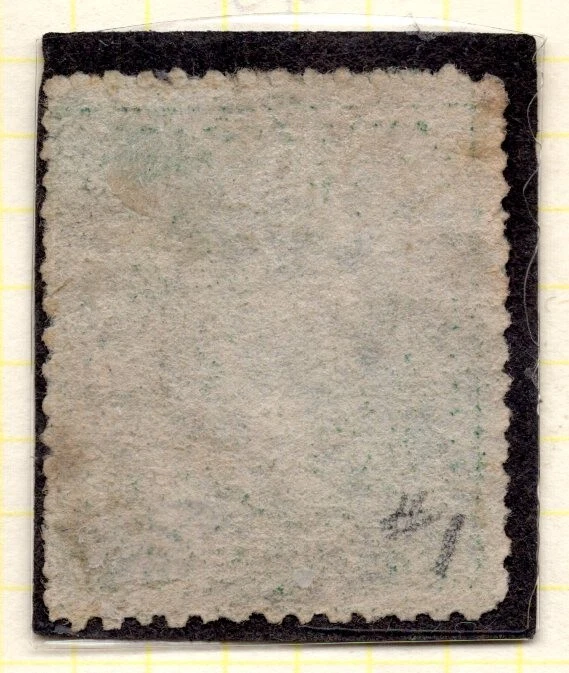 ANTIGUA 1862 SIX PENCE BLUE GREEN PERF 14X16 S.G. # 4 SCOTT # 1 UNWATERMARKED - Image 3 of 3