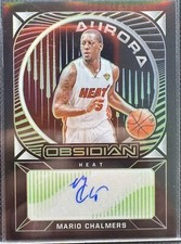 2020 Obsidian #AU-MCH Aurora Autographs Electric Etch Green Mario Chalmers #/25