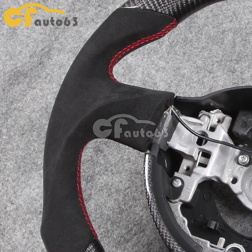 For 1216 Toyota GT86 BRZ Carbon Fiber LED Alcantara Steering Wheel with Trim eBay