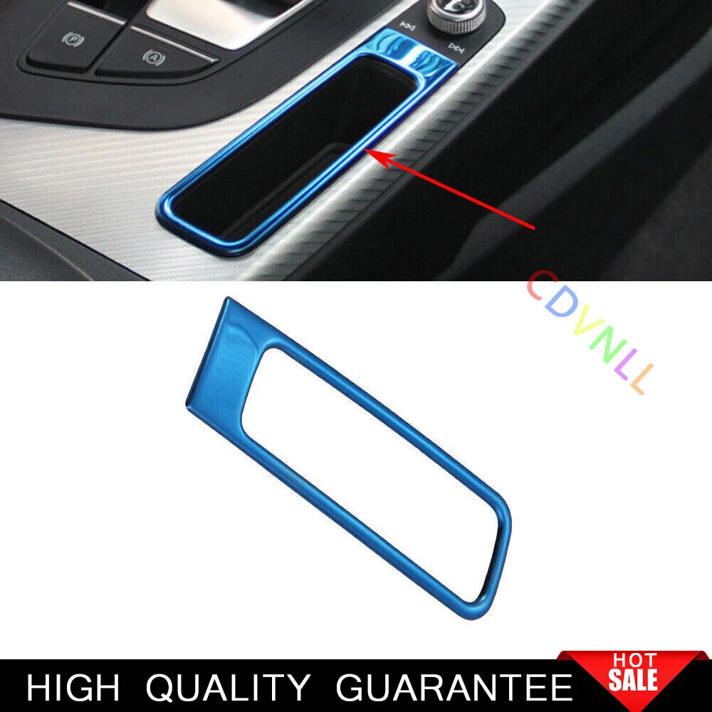 Fit For Audi A4 A5 2017-2021 Blue Steels Console Storage Box Frame Trim 1PCS