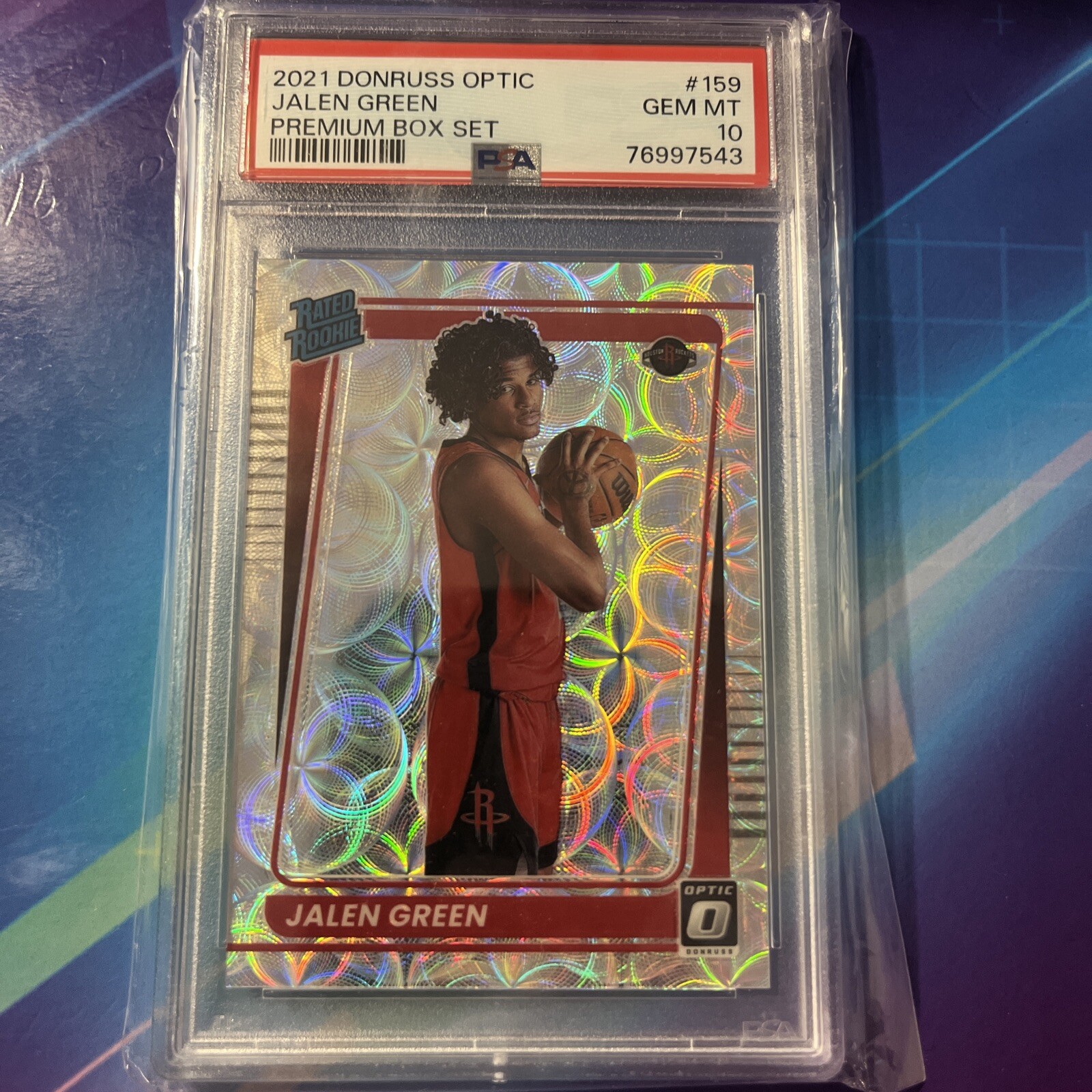 21-22 Donruss Optic Premium Scope Jalen Green #159 Jersey #’d 4/249 PSA 10 🤯