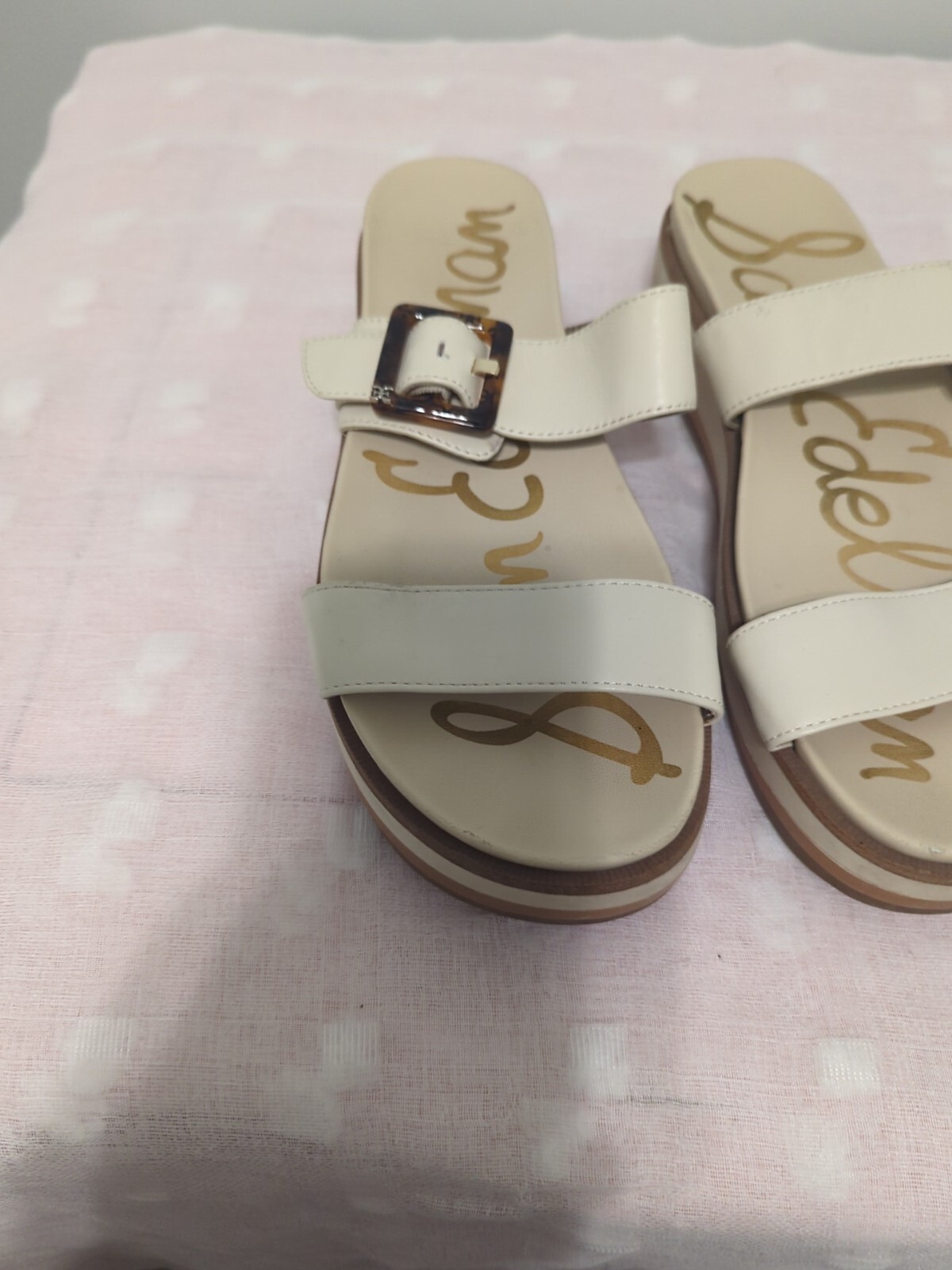 Agustine Sam Edelman platform Tortoise Clasp sand… - image 1