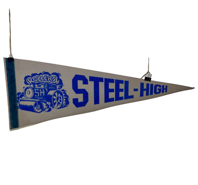Steelton Highspire High School ~ Steel High Rollers ~ Vintage Felt Pennant 23 