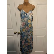 Vintage Val Mode Lingerie Long Nightgown Floral Print M