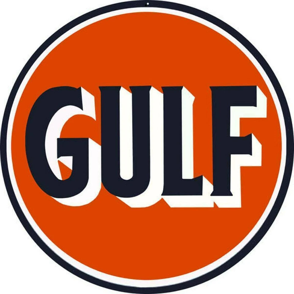 Gulf Gasoline Motor Oil Vinyl Decal Sticker Waterproof