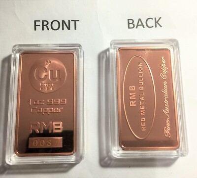 1 OZ 999 Fine Australian Pure Copper 