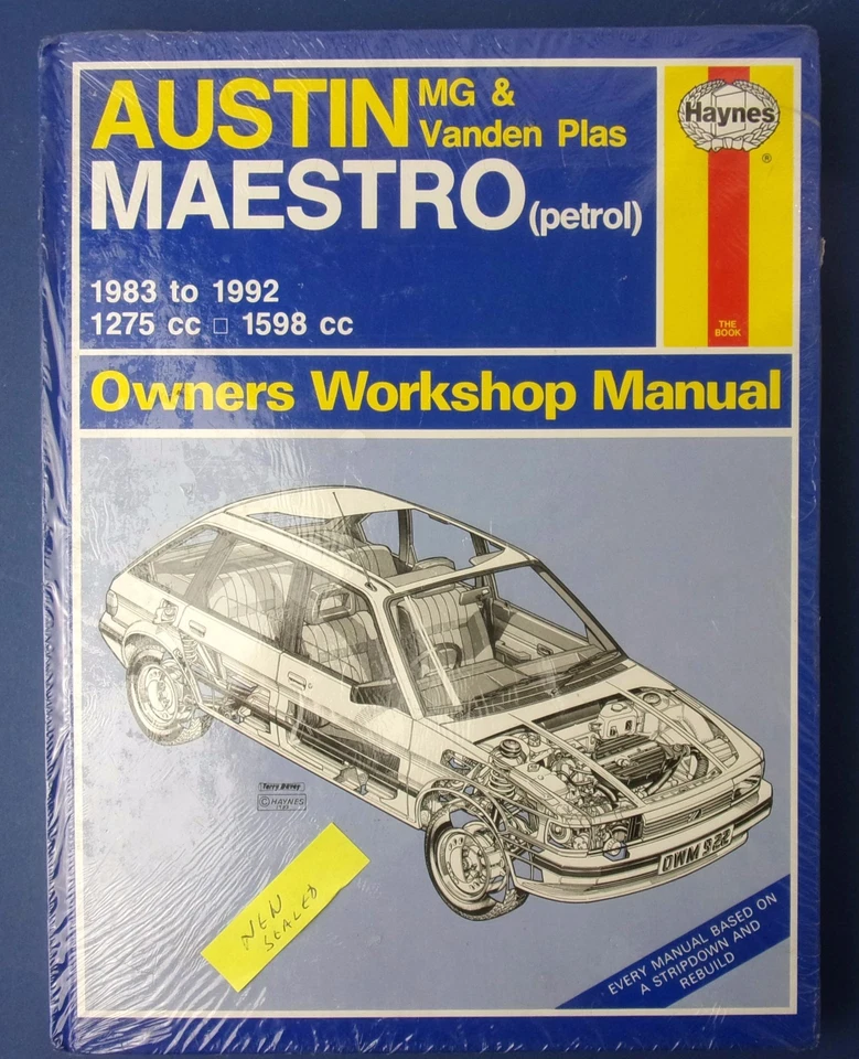 Haynes Owners Workshop Manual Austin MG & VP Maestro 1983 -1992 1275 1598 (new) - Image 1 of 1