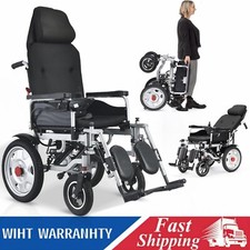 Sedia a rotelle elettrica reclinabile pieghevole 24V12Ah aiuto mobilità adulti motorizzata