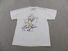 VINTAGE Las vegas Shirt Adult Large White Crewneck Graphic Print Cotton Warrior