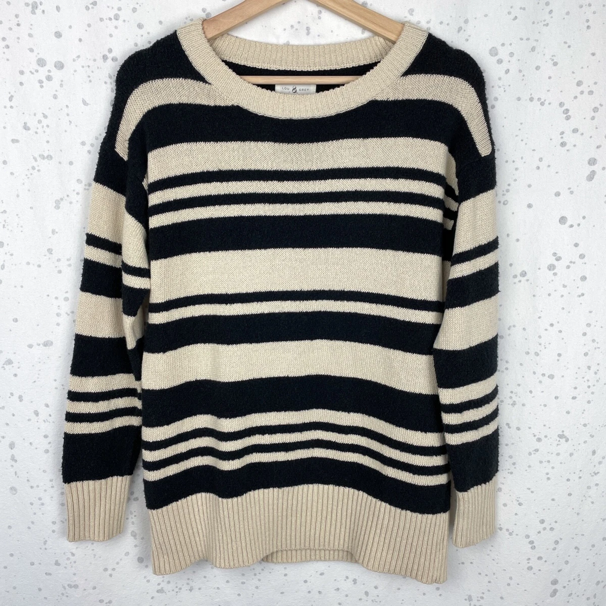 Cream and black 2025 striped sweater