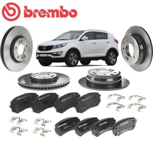 Kit Dischi E Pastiglie Freno Ant+Post Brembo Per Hyundai Ix35 Kia Sportage B5r - Imagen 2 de 10