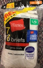 Hanes Boys White 100 Cotton 7-Pk Briefs Underwear - Pick Your Size M, L 