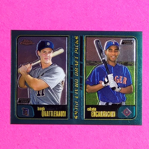 2001 Topps Chrome #616 Draft Picks - Edwin Encarnacion & Hugh Quattlebaum Rookie