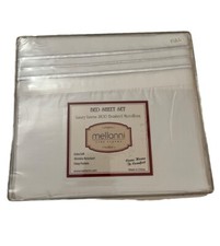 New In Box Mellanni 1800 Brushed Microfiber FULL Bed Sheet Set, 4 Piece - White