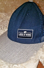 Jack  Winn Wool Bend Hat Nylon Mesh Snapback navy and gray new