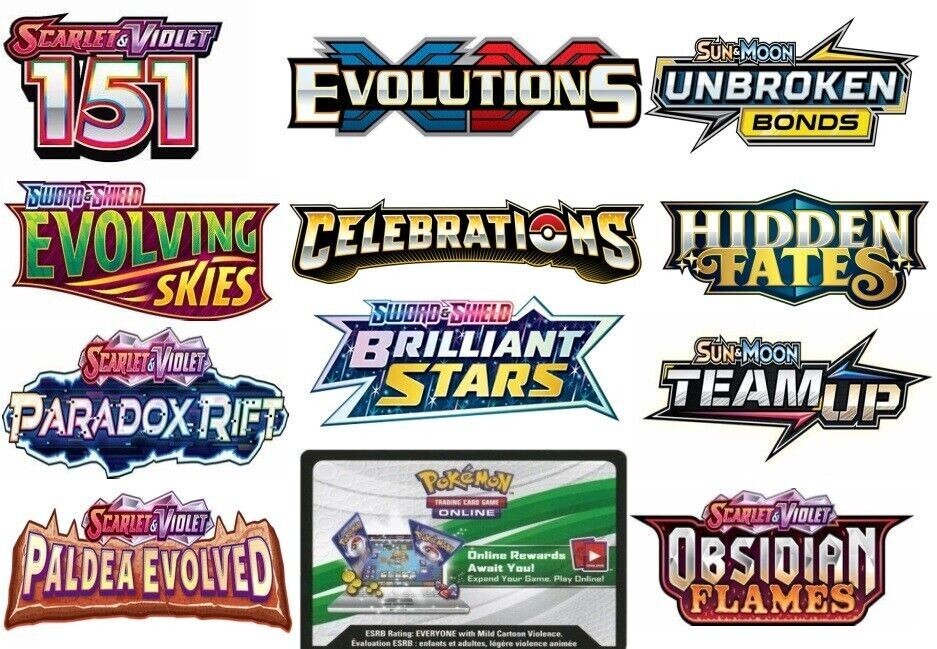 pokemon tcg online code cards for sale 200 Booster Pack Card Lot Pokemon - Scarlet & Violet