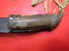 NATIVE AMERICAN STAG KNIFE AND BEADED SHEATH NECK ANTIQUE RARE INDIAN BOWIE OLD — photo 9