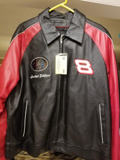 NEW Dale Earnhardt Jr limited numered and signed large leather Jacket w/coa FS | eBay
