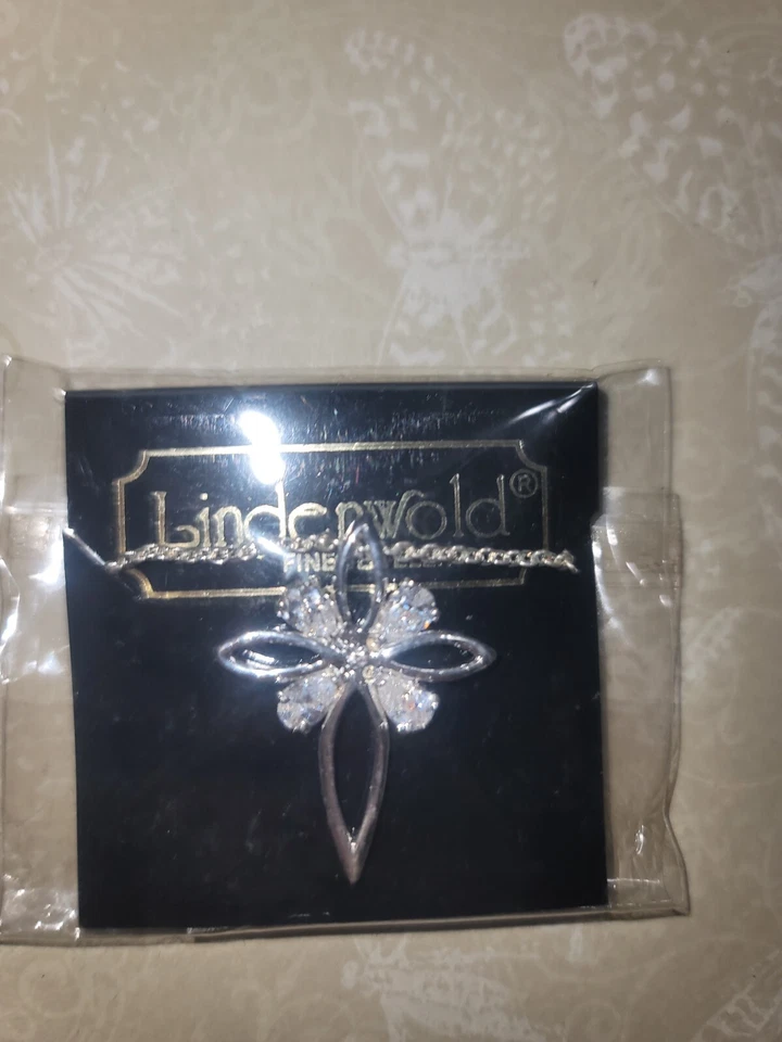 Ювелирный серебристый крест Lindenwold - Изображение 2 из 4