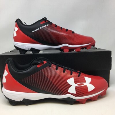 Under Armour Mens Leadoff Baseball Cleats Shoes Red 1297317-061 Low Top 13M  New