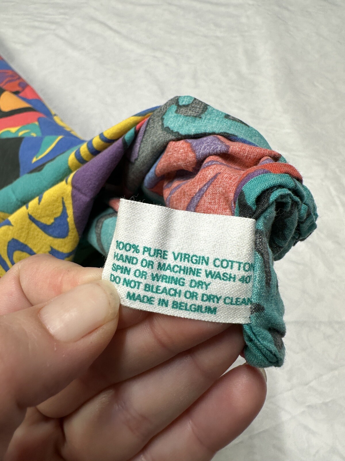 Vintage 90s Essix Reversible Duvet Cover Bright Colorful Abstract Funky