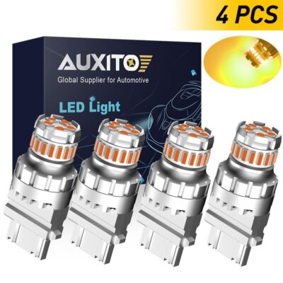 4PCS LED 3000K Turn Signal Lights 3157 Amber for Chevy Silverado 1500 1999-2013