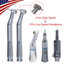 Dental Push Button High/Low Speed Handpiece Kit 2 Holes