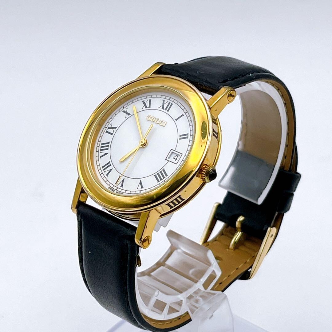 GUCCI グッチ 腕時計 7200M メンズウォ ッチ 革ベルト Excellent+++++ Gucci wristwatch men's 7200M external belt