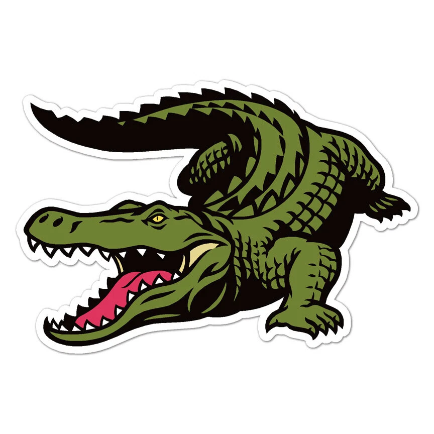 SMOKING GUN DECALS Gator Croc Alligator, Vinyl Decal Sticker, Indoor Outdoor, 3 Sizes, #9896