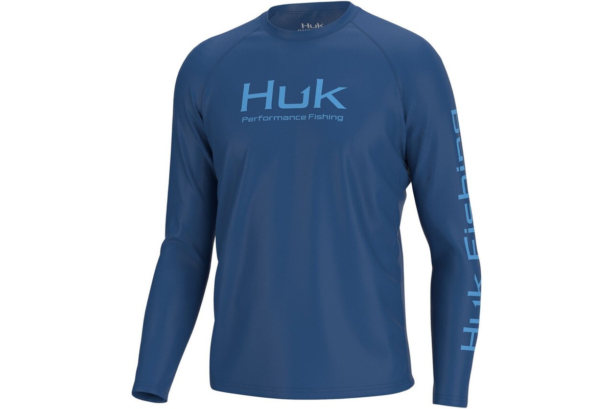 Hukドライシャツ 美品 Huk ハック 吸汗速乾ドライ ストレッチ ロングスリーブ T