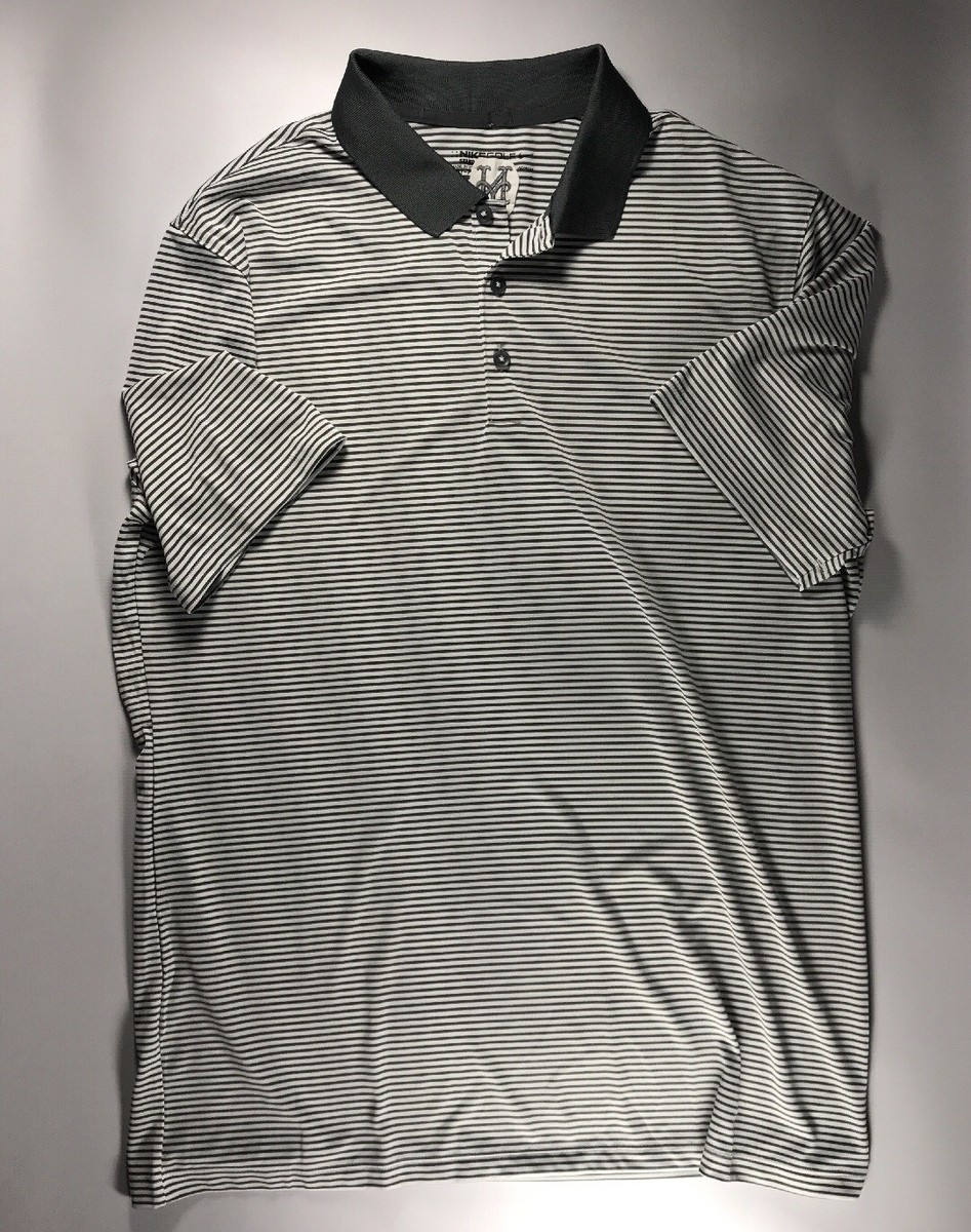 New York Mets Nike Golf Polo Shirt White Gray Size Large