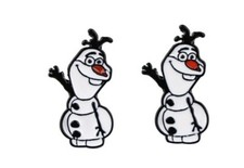 Olaf Character Figure Metal Enamel Stud Earrings