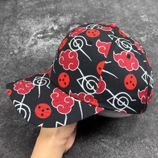 Bioworld Anime Naruto Akatsuki Snapback Adjustable Black Red White Baseball Cap