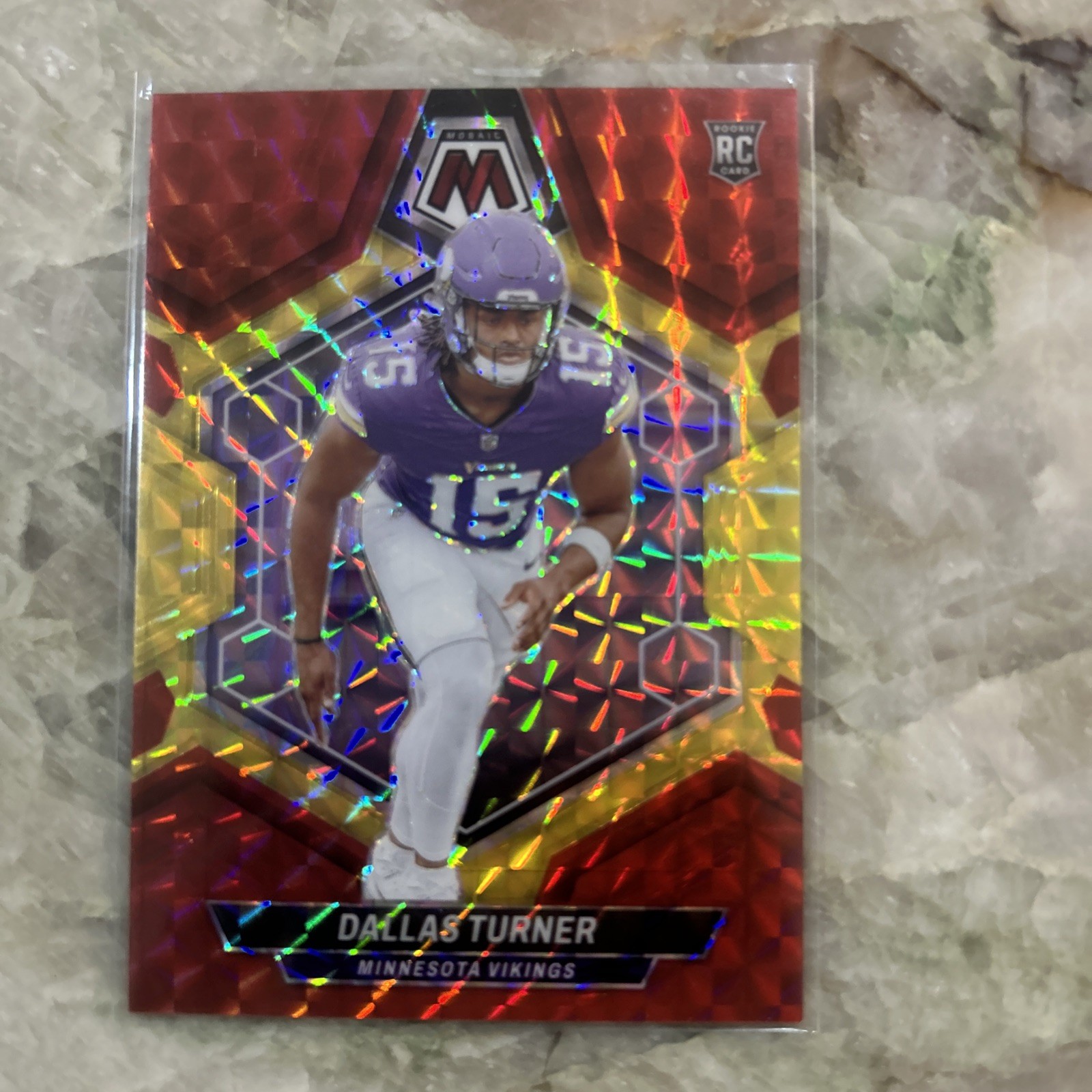 2024 Panini Mosaic - Rookies Dallas Turner #317 Choice Fusion Red & Yellow  /80 