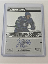 Andrei Kuzmenko 2023-24 Credentials Ticket Access Auto /49 SP! On Card! #TAA-KU