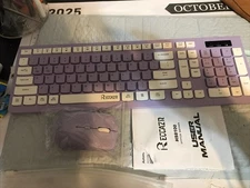 Reccazr 2.4G Full-Sized Wireless Keyboard and Mouse Combo  HS8100