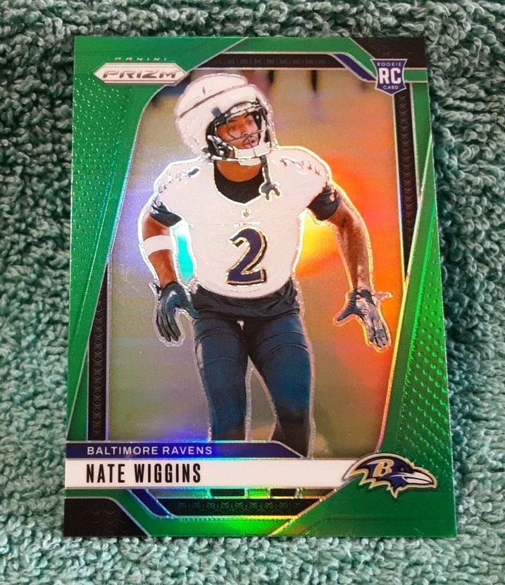 2024 Panini Prizm - Rookies Nate Wiggins #380 Green Prizm (RC)