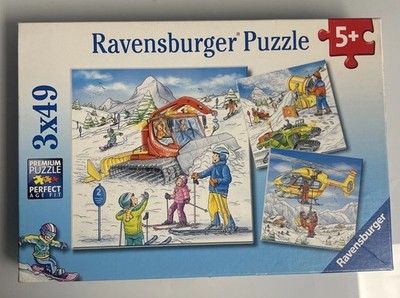 Lot of 3   49 Piece Ravensburger Puzzles 3 In 1 Box 5+ Years Snow Winter Rescue