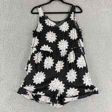 Madewell Tank Romper Womens Size 4 Black Sun Lasses Print Sleeveless Casual